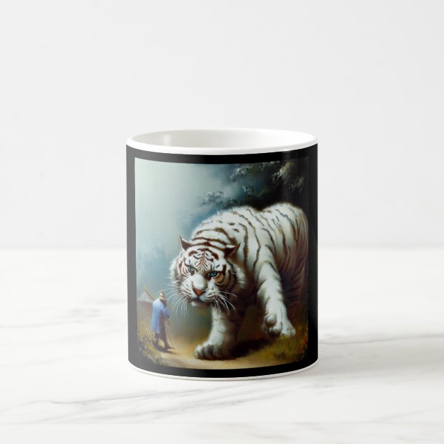 Caneca De Café Tigre Branco Chinês (9) (Centro)