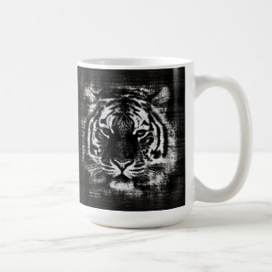 Caneca De Café Tigre branco e preto