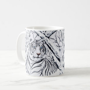 Caneca De Café Tigre branco que mistura-se dentro