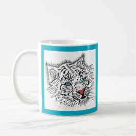 Caneca De Café Tigre de bebê de olhos azuis