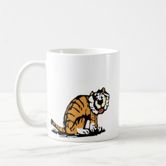 Caneca De Café Tigre de desenho animado sobre vida selvagem
