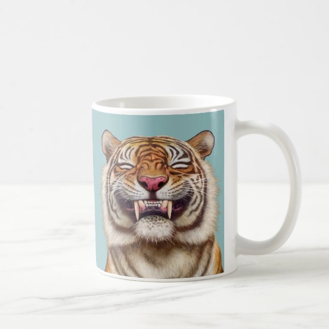 Caneca De Café Tigre de sorriso (Direita)