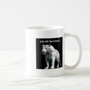Caneca De Café Tigre - Dentro de Mim Há Grandeza Adesivo