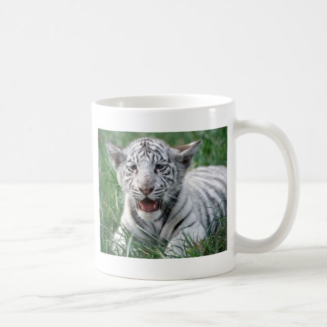 Caneca De Café Tigre do branco do bebê (Direita)