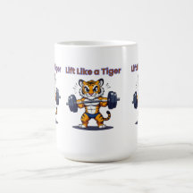 **Tigre Forte – Ilustração de Tigre Fofo Levantand