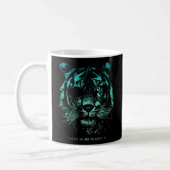 Caneca De Café Tigre Não Há Planeta B As Alterações Climáticas Sã (Esquerda)