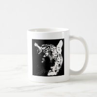 Tigre Pop de Arte Preto e Branco