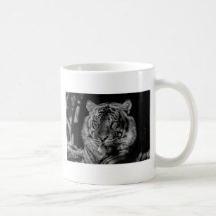 Caneca De Café Tigre preto e branco