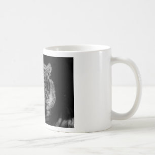 Caneca De Café Tigre preto e branco