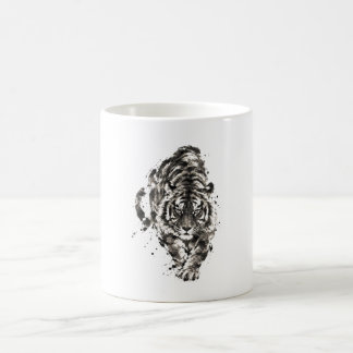 Caneca De Café Tigre Sumi-e Japonês – Tinta Tradicional Japonesa