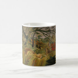 Caneca De Café Tigre surpreendido em uma tempestade tropical