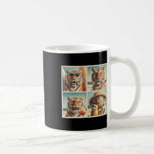 Caneca De Café Tigres Legais Com Óculos de Sol Animais Férias Pra