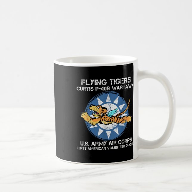 Caneca De Café Tigres Voadores Curtis P-40b Warhawk 2 Air War (Direita)
