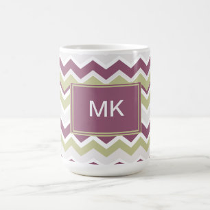 Caneca De Café Tijolo Monogrammed de Chevron