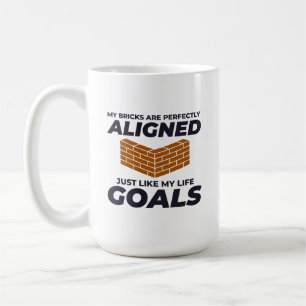 Caneca De Café Tijolos Alinhados, Metas Alinhadas: Camada De Tijo