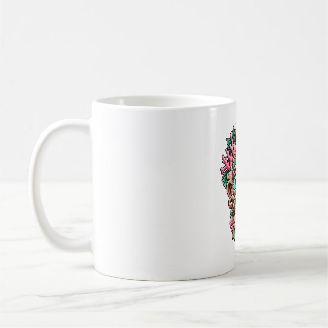 Caneca de Café Tiki Coral Rosa (Esquerda)