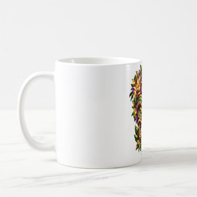 Caneca de Café Tiki Pena Magenta (Esquerda)