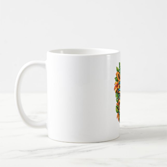Caneca de Café Tiki Sorriso Botânico (Esquerda)