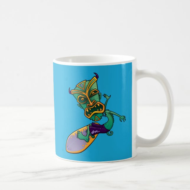 Caneca De Café Tiki Surfer (Direita)