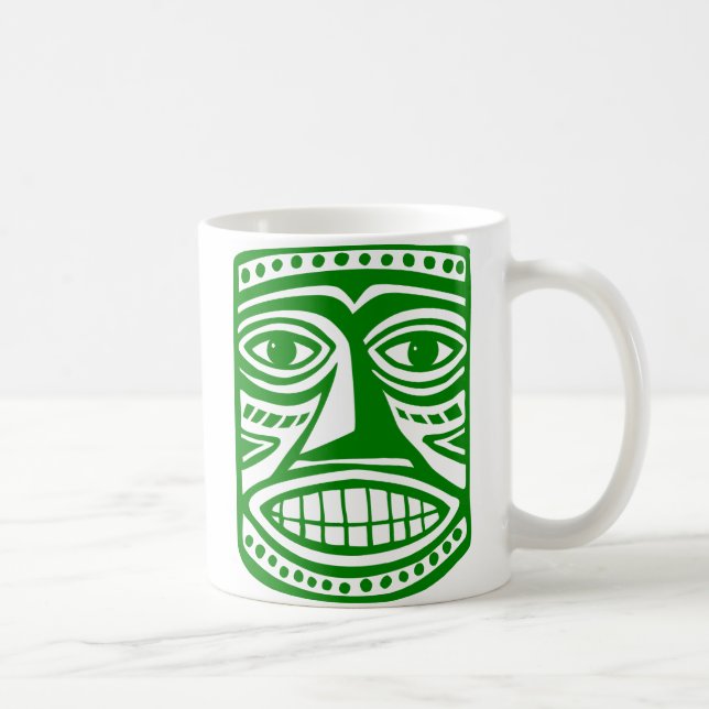 Caneca De Café Tiki Toby - Verde (Direita)