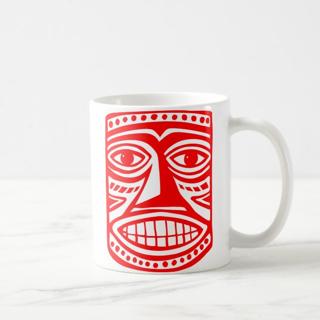 Caneca De Café Tiki Toby - Vermelho (Direita)