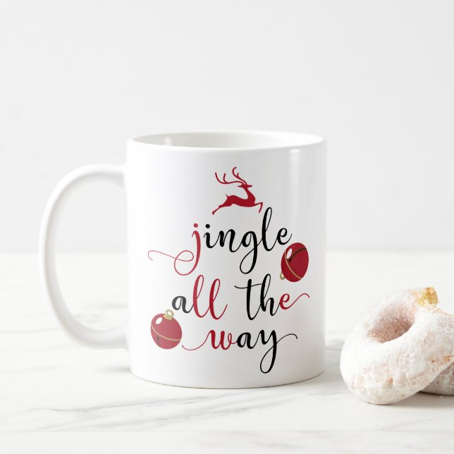 Caneca De Café tilintar ao longo do caminho (Com Donut)