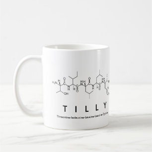 Caneca De Café Tilly peptide name mug