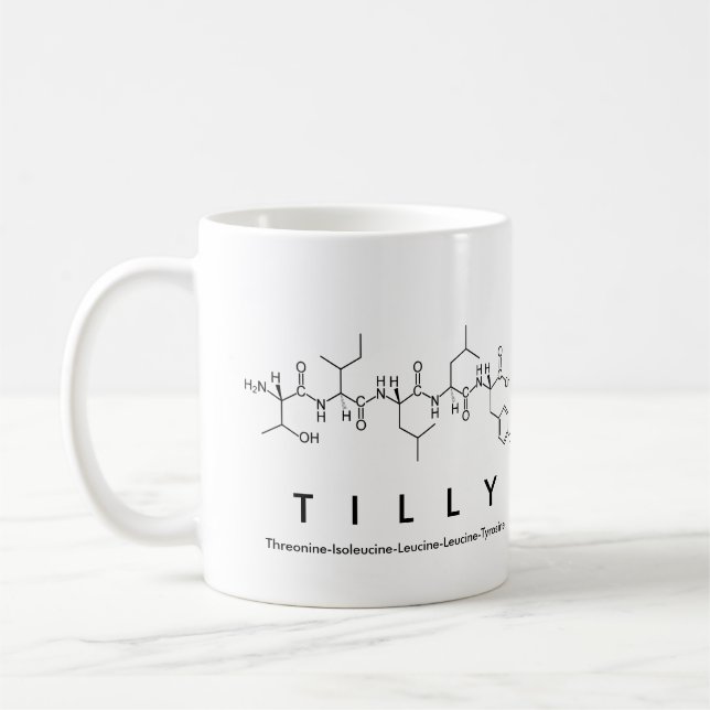Caneca De Café Tilly peptide name mug (Esquerda)