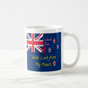 Caneca De Café Time da Nova Zelândia de Críquete: Arte Amor Do Me