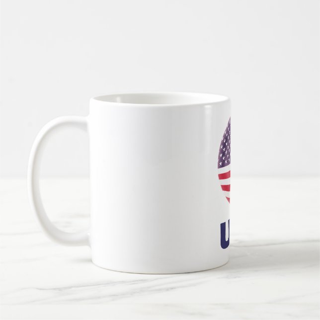 Caneca De Café Time de Futebol Bandeira EUA Presente para Amante  (Esquerda)