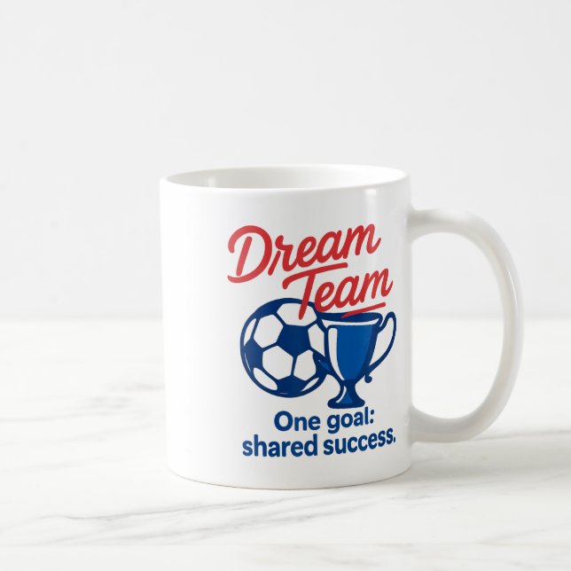 Caneca De Café Time Sonho Um Objetivo Sucesso Compartilhado Trofé (Direita)