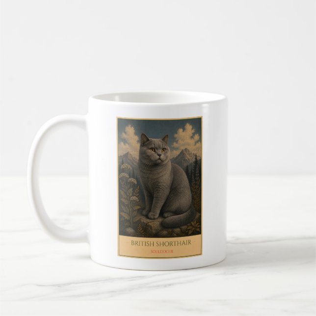 Caneca De Café Timeless Charm: British Shorthair (Esquerda)