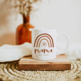 Caneca De Café TINLEY Mama Estabeleceu Terracotta Rainbow