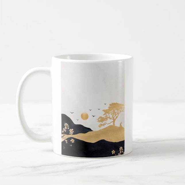 Caneca De Café Tinta chinesa, Bela Arte Chinesa, Chinês, Chinês (Esquerda)