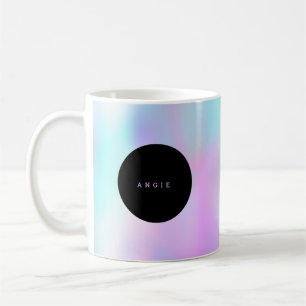 Caneca De Café Tinta Líquida Cor-de-rosa Mármore Cor Vibrante Doc
