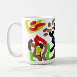 Caneca De Café Tinta selvagem de lobo outono