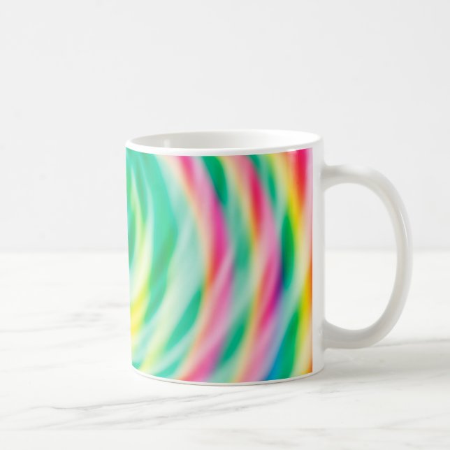 Caneca De Café Tinta Tie Dye Vibrante Suave (Direita)