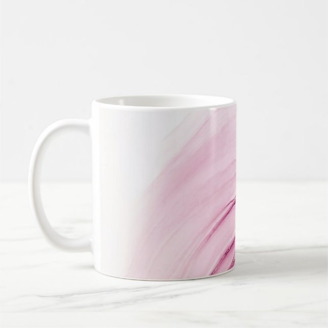 Caneca De Café Tinta, tinta, abstrato. Feche a pintura. Col (Esquerda)