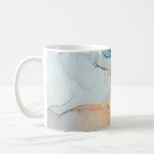 Caneca De Café Tinta, tinta, abstrato. Feche a pintura. Col