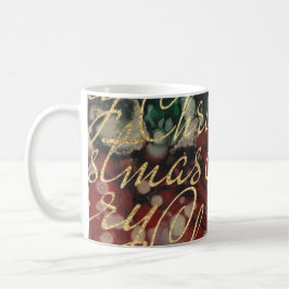 Caneca De Café Tintas impressas à mão no Natal 11 oz.