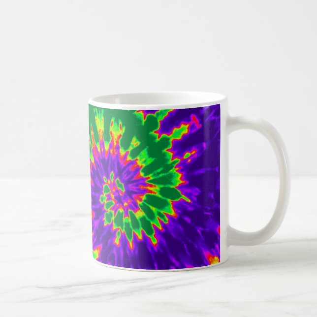 Caneca De Café Tintura verde e roxa do laço (Direita)