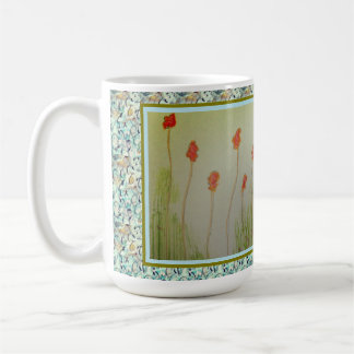 Caneca De Café Tiny Red Wildflowers