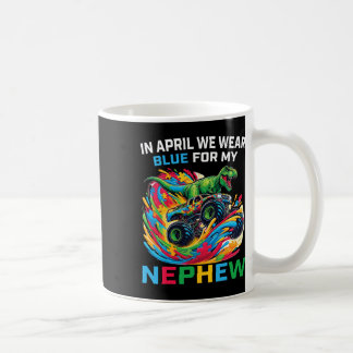 Caneca De Café Tio Azul Conscientização do Autismo Caminhão Monst