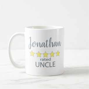 Caneca De Café Tio classificado com 5 estrelas