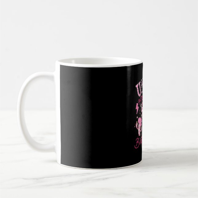 Caneca De Café Tio da aniversariante vaqueira cor-de-rosa western (Esquerda)