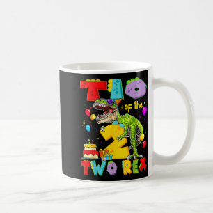 Caneca De Café Tio dos dois rex, menino de 2 anos de idade, dinos