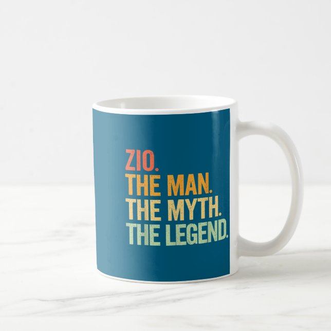 Caneca De Café Tio Homem Mito Lenda Design Retro (Direita)