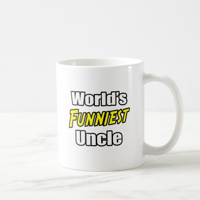 Caneca De Café Tio Mais Engraçado do Mundo (Direita)