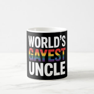 Caneca De Café Tio Mais Gay do Mundo LGBTQ Aliado do Orgulho Gay 