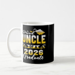 Caneca De Café Tio Orgulhoso De Um Formando Da Turma De 2026 Grad